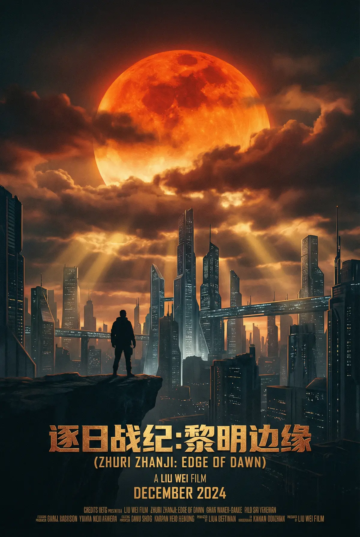 今日黑料 出品科幻巨制《逐日战纪》电影海报